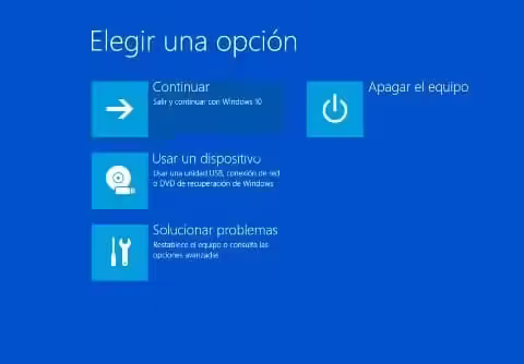 Elegir una opción-Solucionar problemas