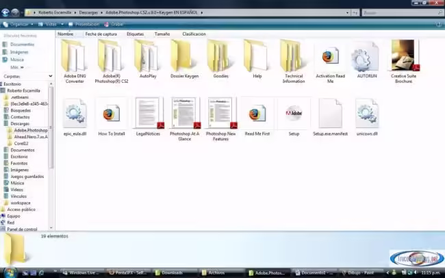 Localizar los archivos