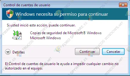 sistema operativo confirmación