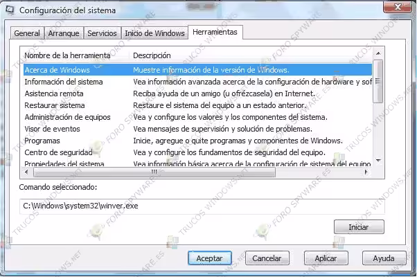 Configuración del sistema Herramientas