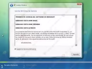 Instalación Windows Vista