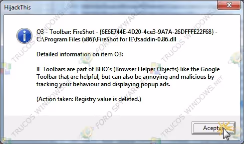 Manual completo de análisis e interpretación de logs de hijackthis y uso del programa