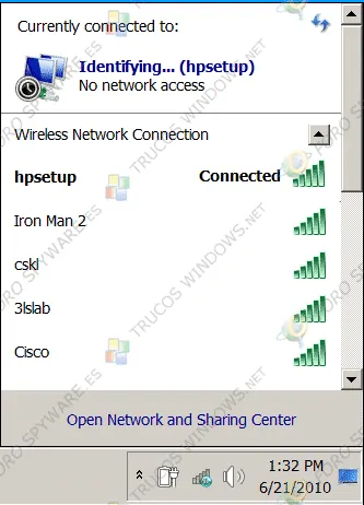 listado redes wi-fi