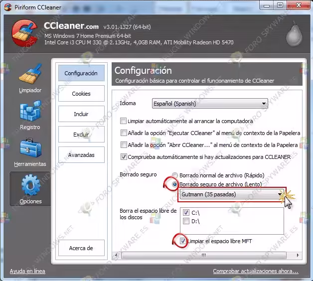 Manual de CCleaner