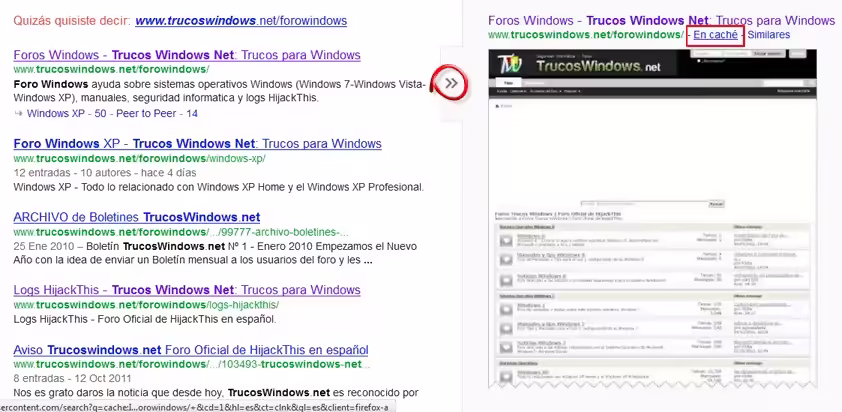 Caché de Google