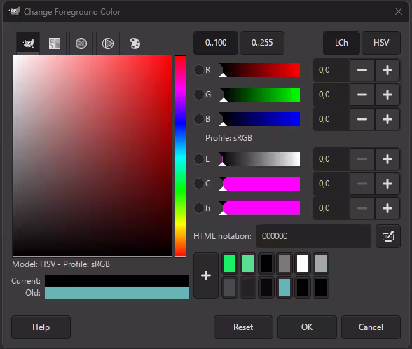 Cambiar color de primer plano