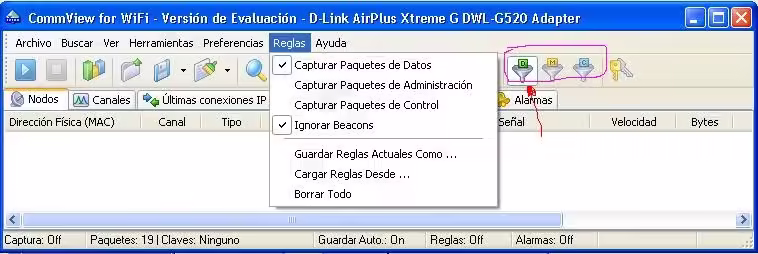 Manual en castellano del CommView para wifi