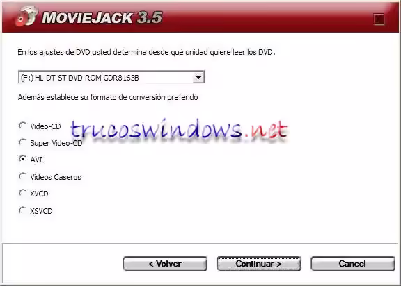 Ripear de DVD a AVI con el MovieJack
