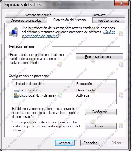 Proteccion del sistema