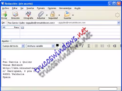Screenshot of Thunderbird