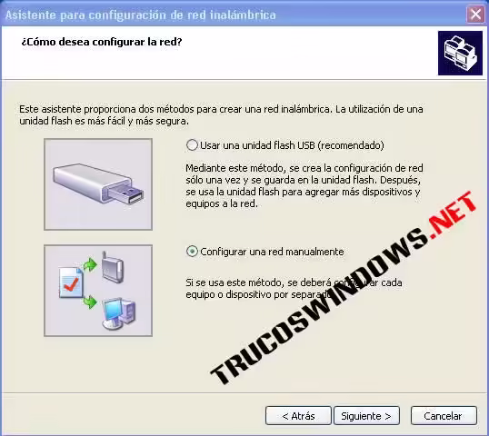 conexión inalámbrica en Windows XP Profesional Service Pack 2 con seguridad WEP