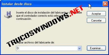drivers en Windows XP