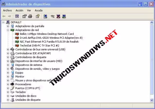 Administrador dispositivos Administrador dispositivos