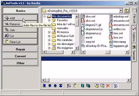 De ASF a AVI con ASF Tools