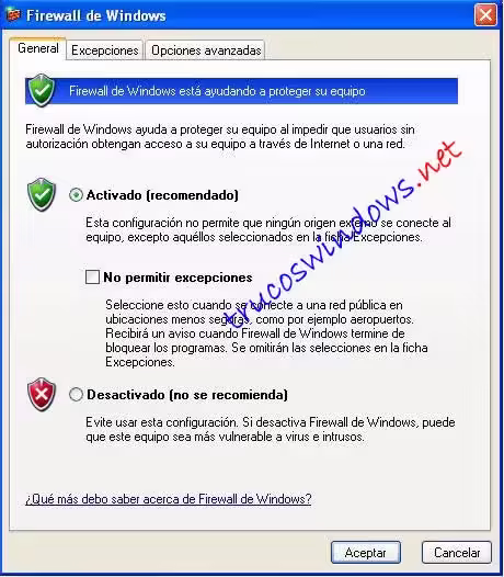 Firewall Windows XP SP2