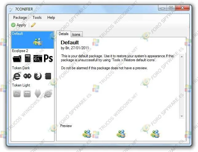 Cambiar los iconos de sistema en Windows 7