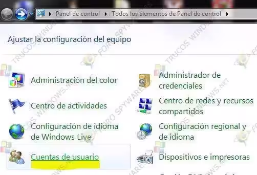 Cambiar nombre de usuario Windows 7