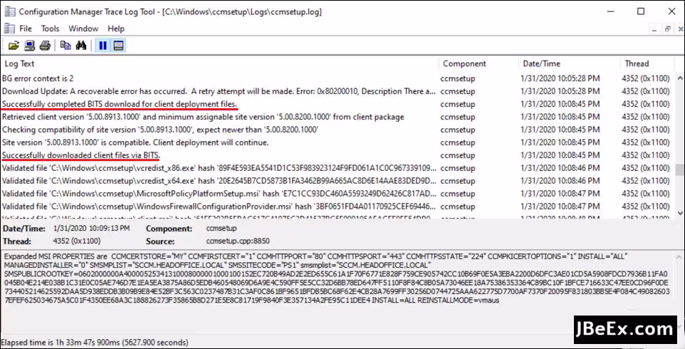 Error de instalación del agente de cliente SCCM 0x80200010
