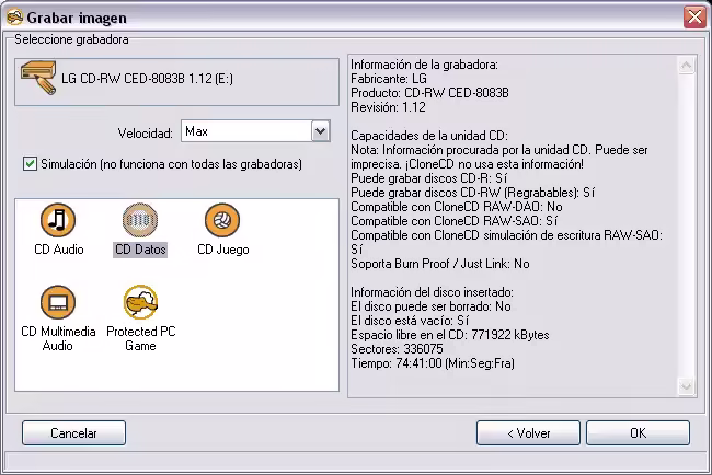 Grabar Imagen
