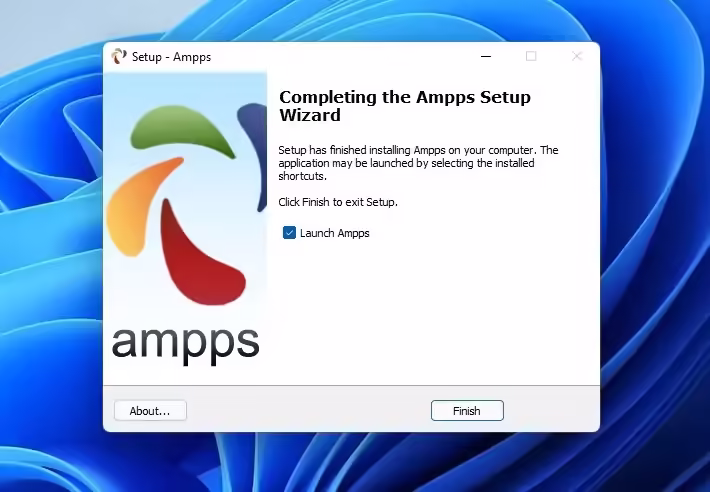 Instalación completa de Ampps de Windows 11