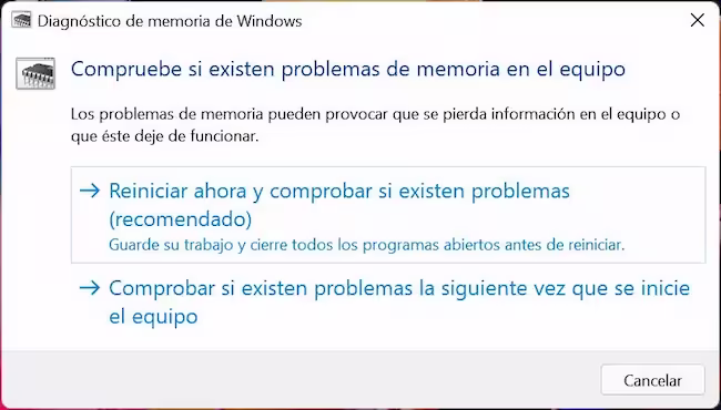herramienta de diagnóstico de memoria RAM