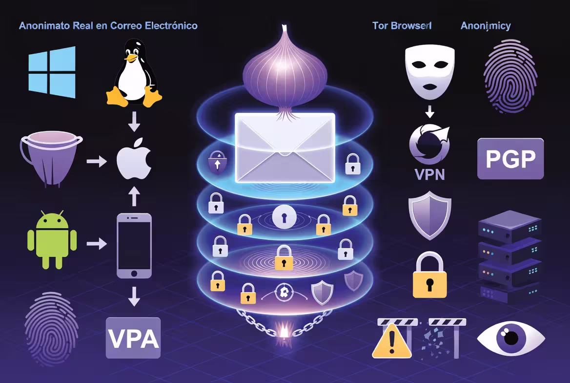 Ilustracion de capas de privacidad en comunicacion digital