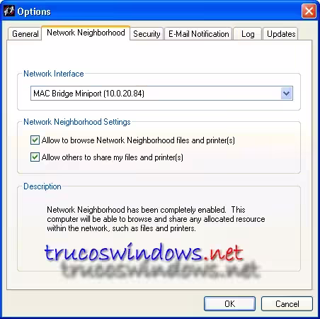 Sygate Personal Firewall - Red local