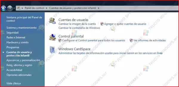 Cuentas de usuarios