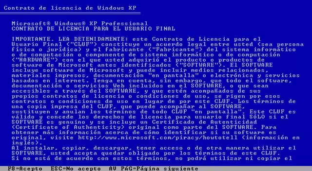 Instalación de Windows XP
