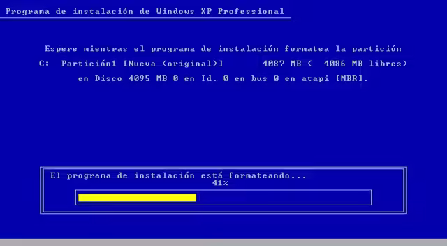 Instalación de Windows XP