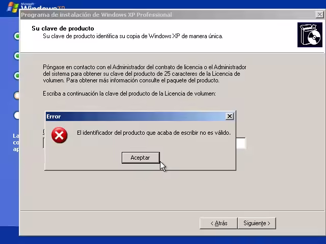 Instalación de Windows XP