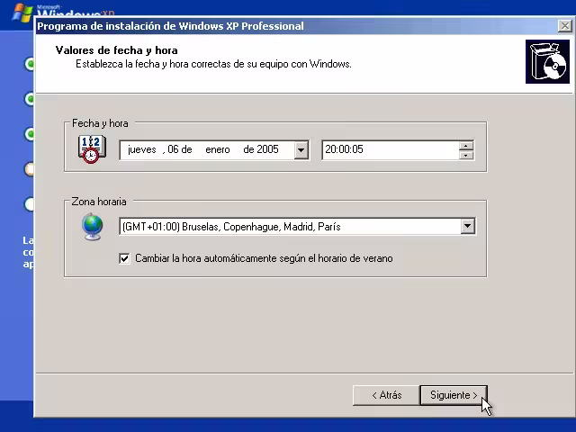 Instalación de Windows XP