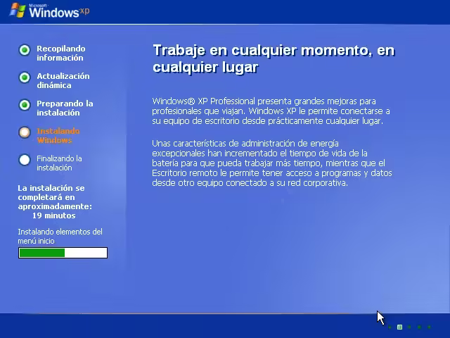 Instalación de Windows XP