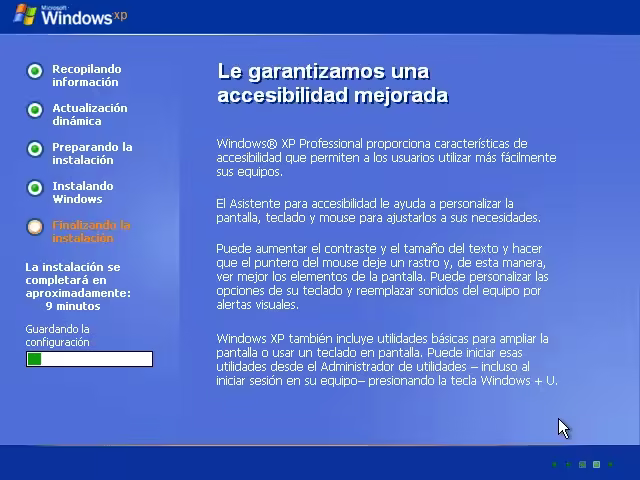 Instalación de Windows XP
