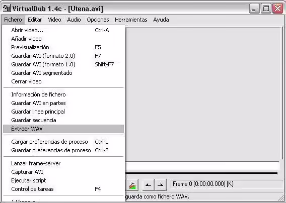 Extraer audio AVI con VirtualDub Audio AVI con VirtualDub