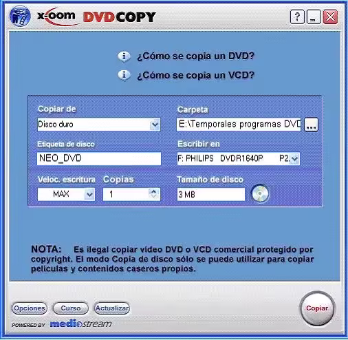 Tutorial X-OOM para crear DVD