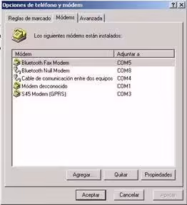 Conectar el PDA al PC en red a traves de Bluetooth modems cable