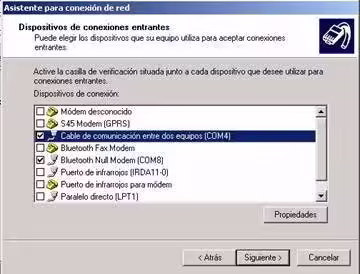 Conectar el PDA al PC en red a traves de Bluetooth Cable