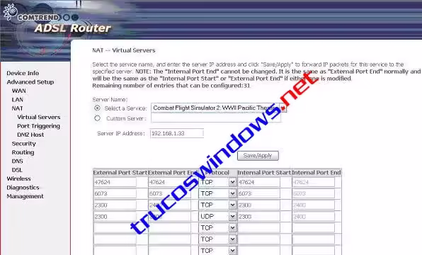 NAT-Virtual servers