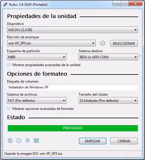 instalar windows xp desde usb