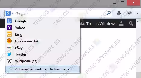 Eliminar awesomehp firefoxx