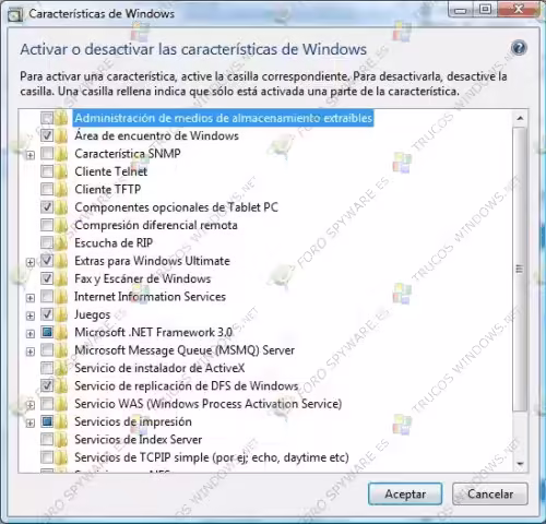 Caracteristicas de Windows Vista