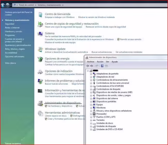 Abrir administrador de dispositivos