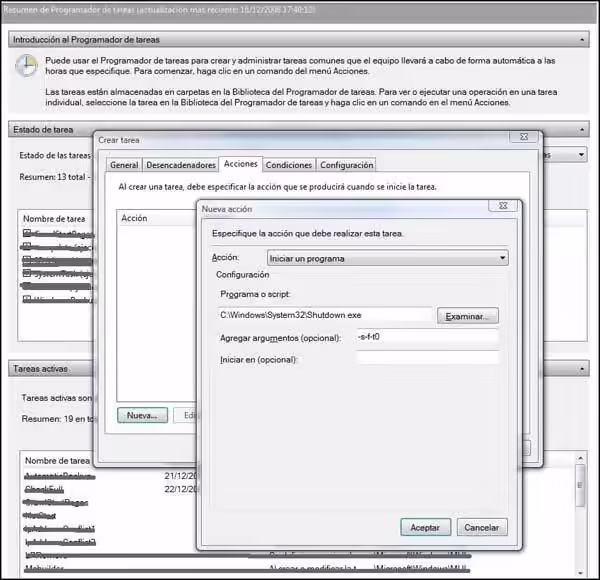 Programador tareas crear tarea