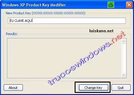 Cambiar el Serial de Windows XP